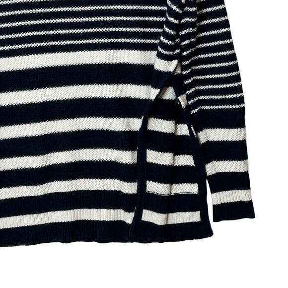 Athleta Kennewick Breton Oversized Stripe Sweater Navy Blue/White Women's Medium - Picture 10 of 13